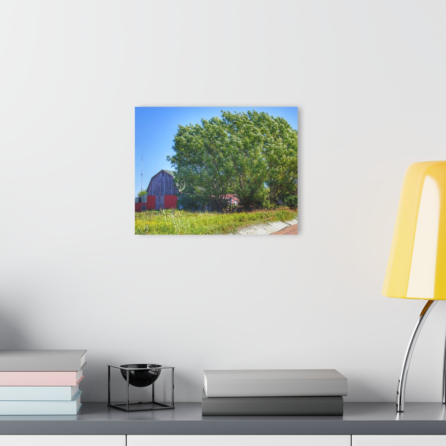 U R There Photography East Farrand Grey Rustic Farmhouse Acrylic Wall Print