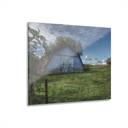 U R There Photography East Frances Quonset and Cows Rustic Farmhouse Acrylic Wall Print