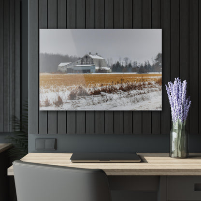 U R There Photography Argyle Road Grey Rustic Farmhouse Acrylic Wall Print