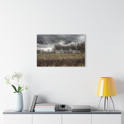 U R There Photography Green Road Grey Rustic Farmhouse Acrylic Wall Print