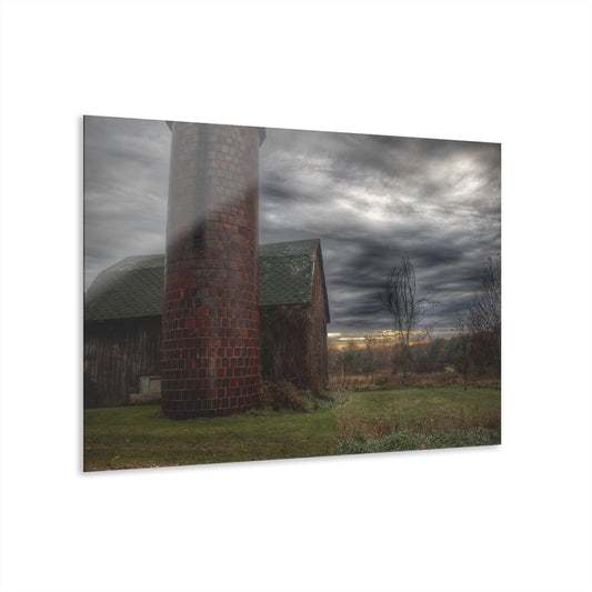 U R There Photography Pero Lake Road Grey II Rustic Farmhouse Acrylic Wall Print