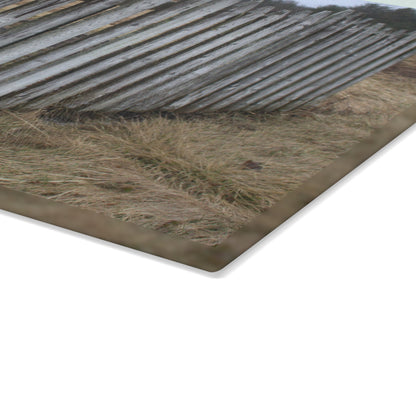 U R There Photography Country Fence Rustic Farmhouse Tempered-Glass Cutting Board