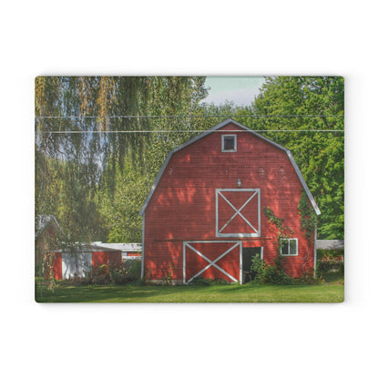 Barn Boutique Rustic Tempered-Glass Cutting Board| Henderson Road Red I