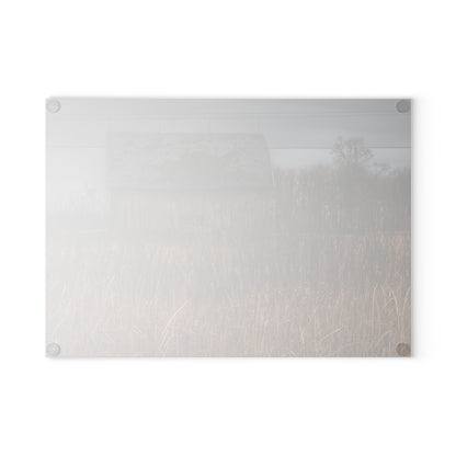 U R There Photography Brown Road Rustic Rustic Farmhouse Tempered-Glass Cutting Board