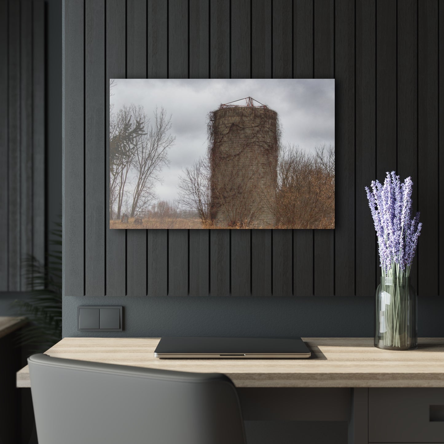 U R There Photography West Barnes Lake Silo Rustic Farmhouse Acrylic Wall Print