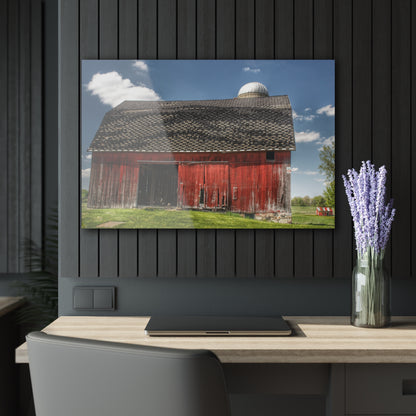 U R There Photography Hollenbeck Road Red III Rustic Farmhouse Acrylic Wall Print