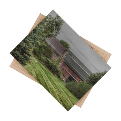 U R There Photography Bowers Road Grey Duo II Rustic Farmhouse Decorative Ceramic Tile