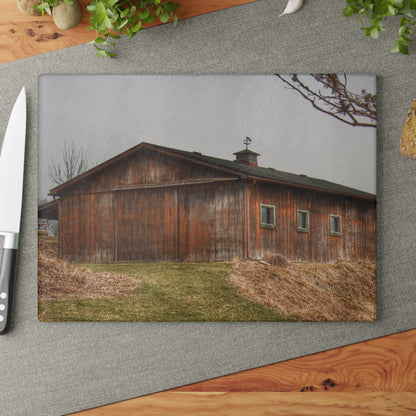 U R There Photography Blood Road Rusted Rustic Farmhouse Tempered-Glass Cutting Board
