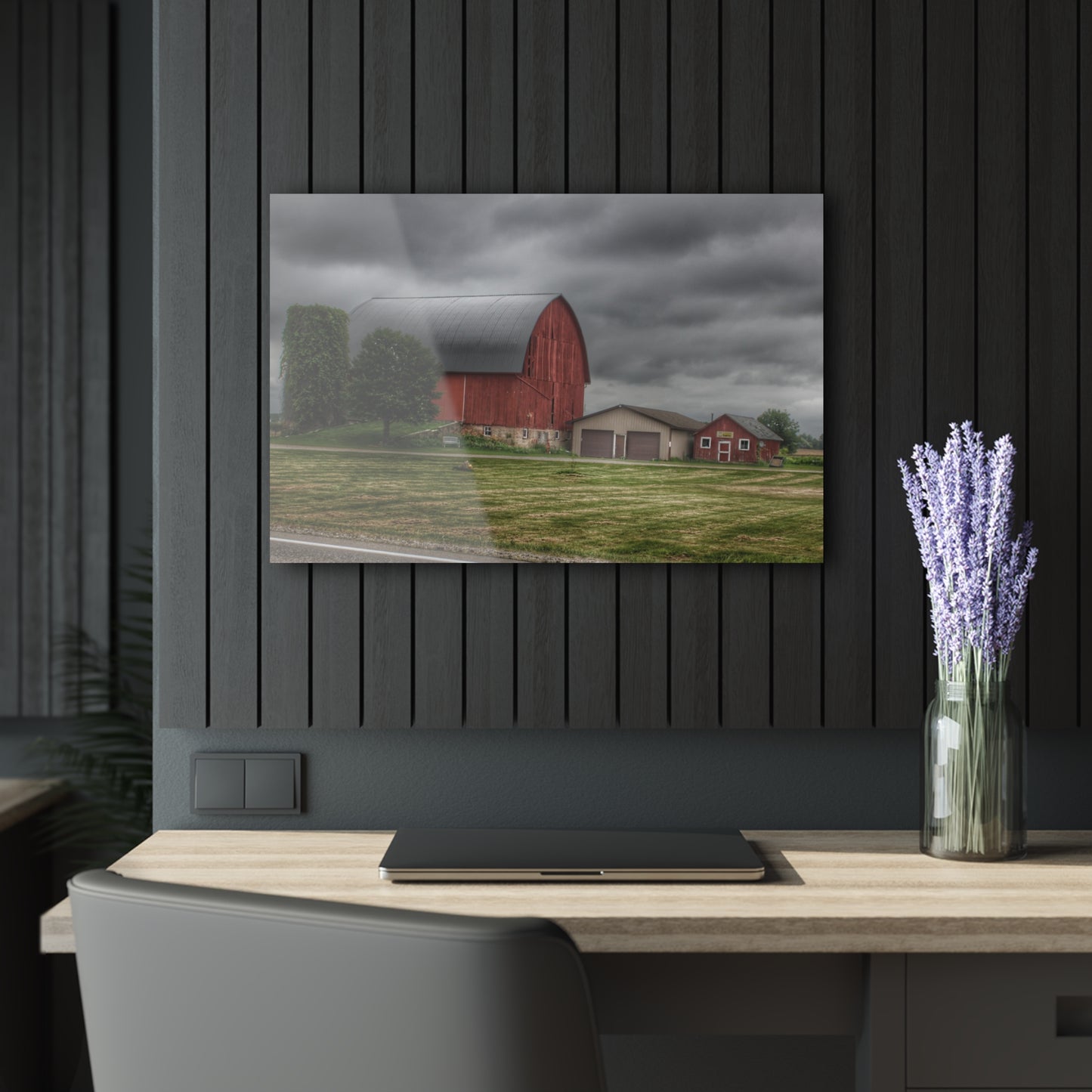 U R There Photography M-24 Country Bench Barn Rustic Farmhouse Acrylic Wall Print