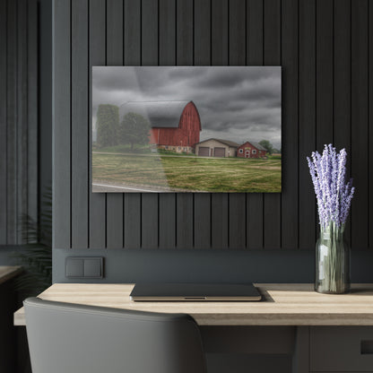 U R There Photography M-24 Country Bench Barn Rustic Farmhouse Acrylic Wall Print