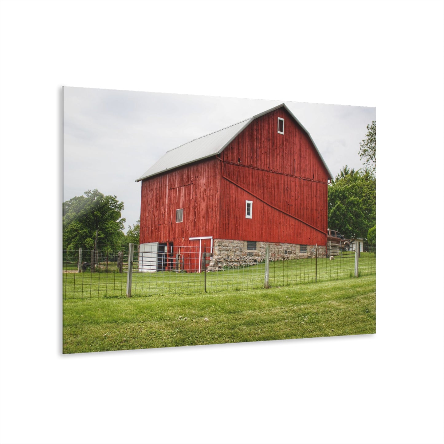 U R There Photography Elba Road Red II Rustic Farmhouse Acrylic Wall Print