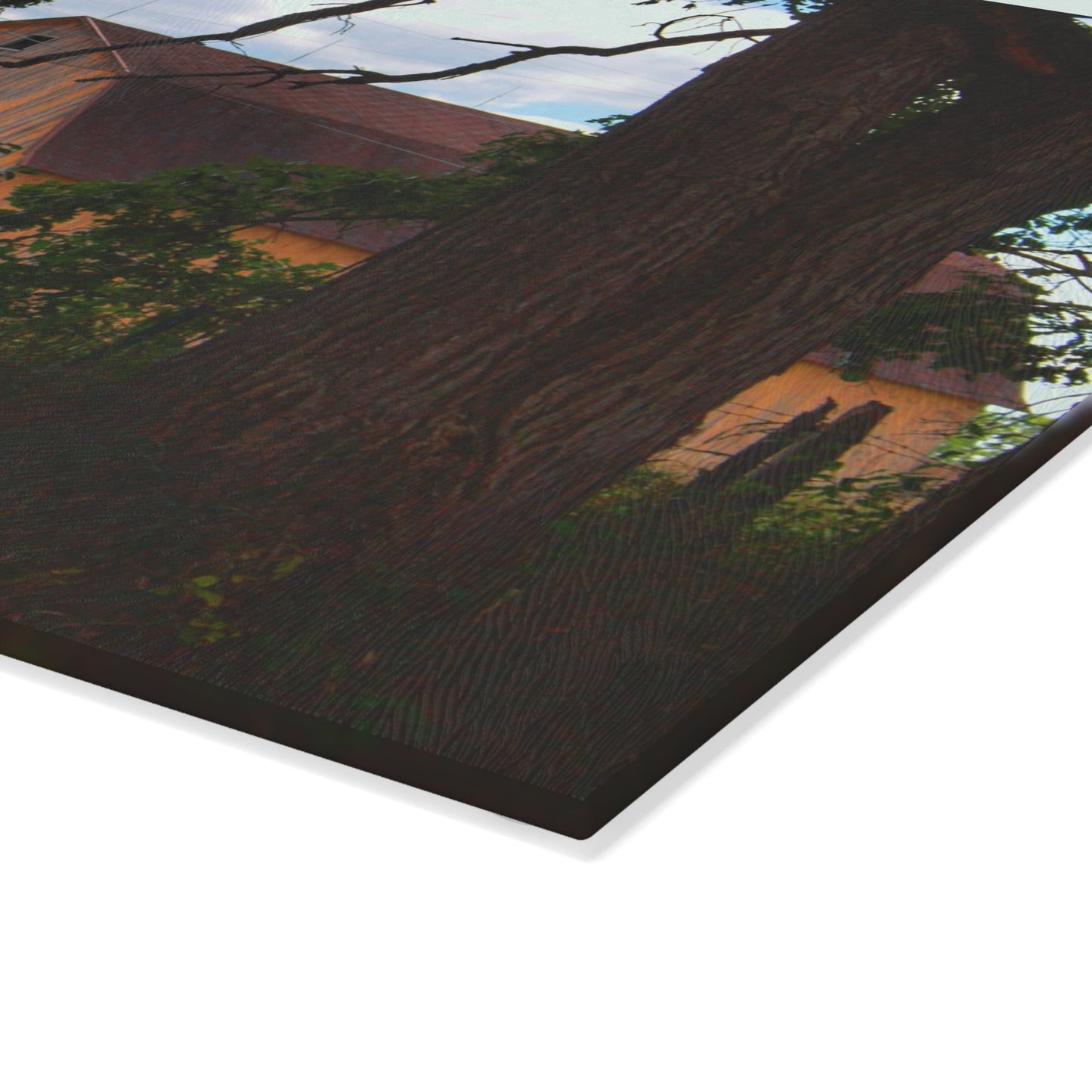 U R There Photography Bristol Gold Hidden Rustic Farmhouse Tempered-Glass Cutting Board