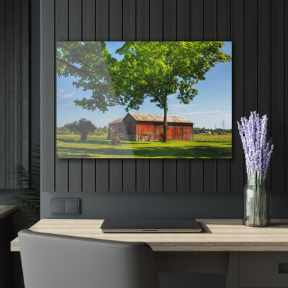 U R There Photography Hunters Creek Little Red Cow Barn Rustic Farmhouse Acrylic Wall Print