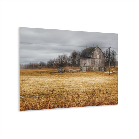 U R There Photography Laur Road Grey Rustic Farmhouse Acrylic Wall Print