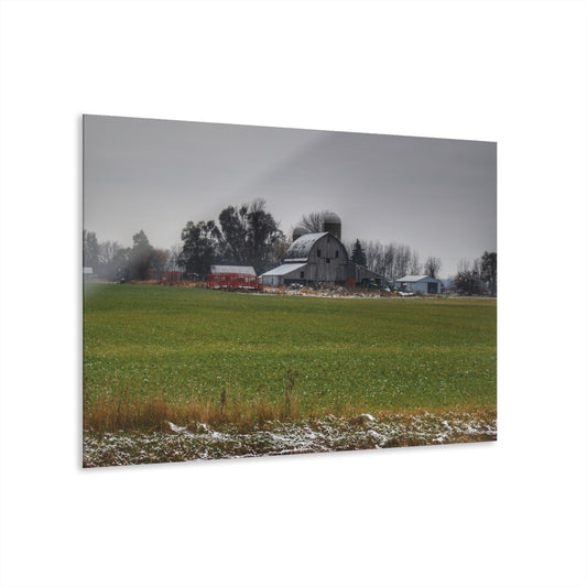 U R There Photography Shepard Road Grey Rustic Farmhouse Acrylic Wall Print