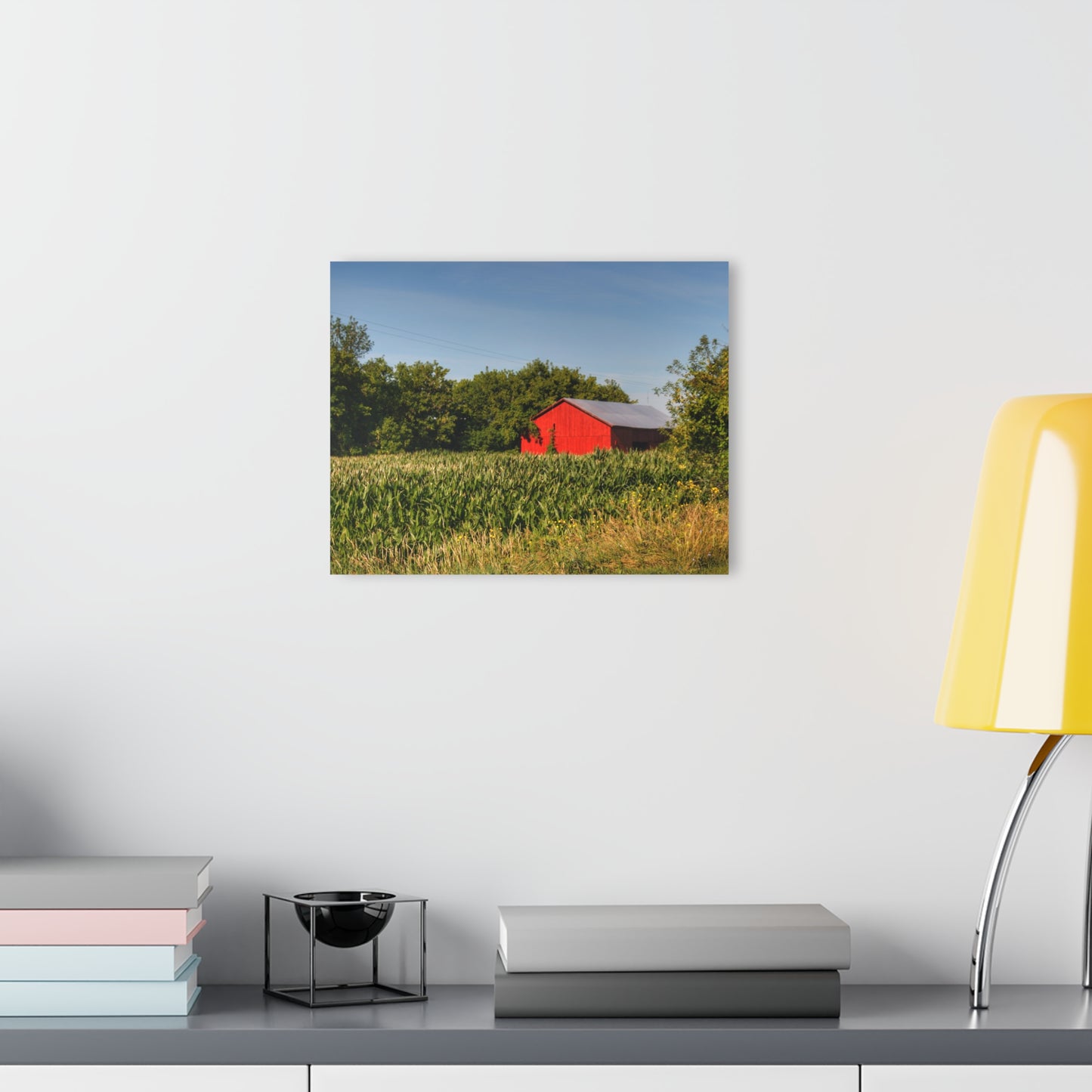 U R There Photography Willard Road Red II Rustic Farmhouse Acrylic Wall Print