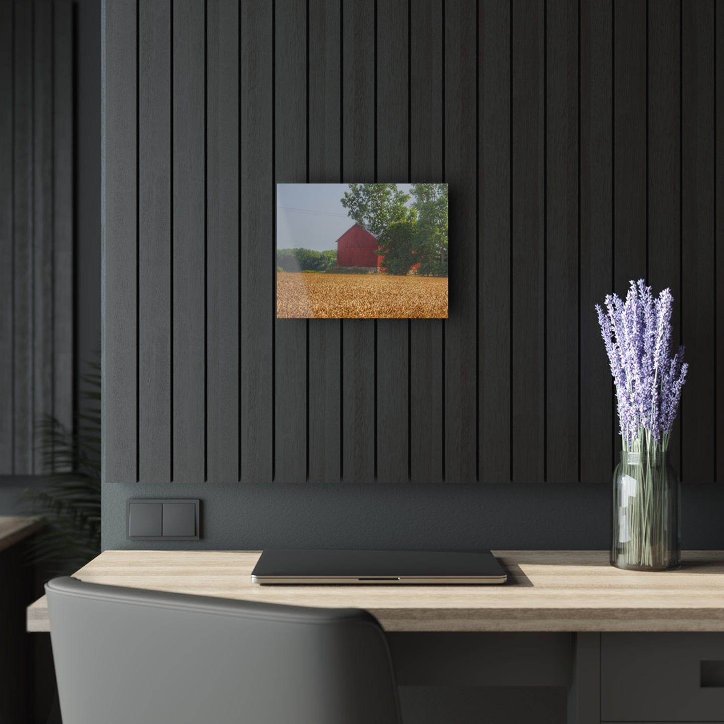 U R There Photography Tubspring Road Hidden Red Rustic Farmhouse Acrylic Wall Print
