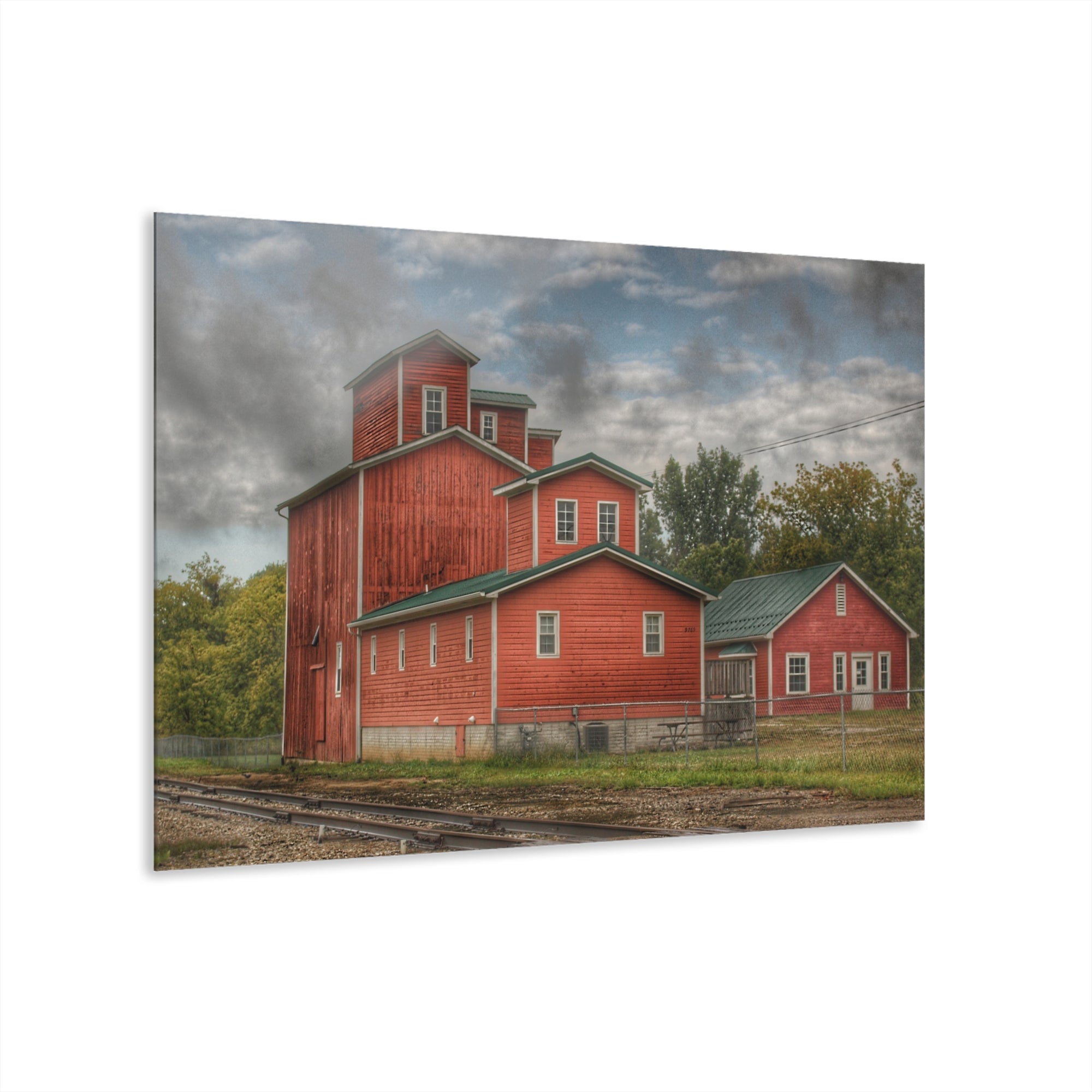 Aside the Tracks in Clifford Rustic Farmhouse Acrylic Wall Print