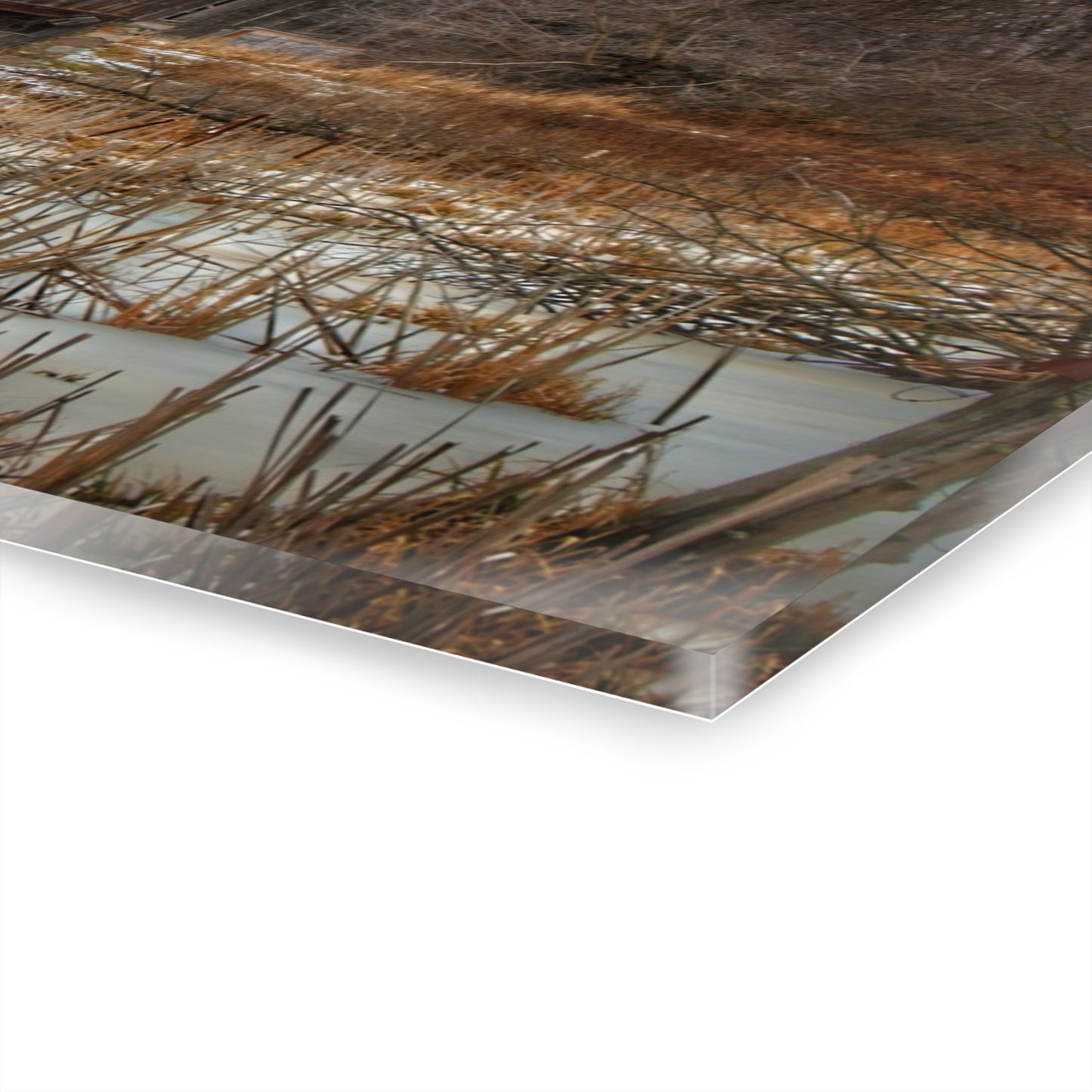 U R There Photography Norway Lake Hidden Grey I Rustic Farmhouse Acrylic Wall Print