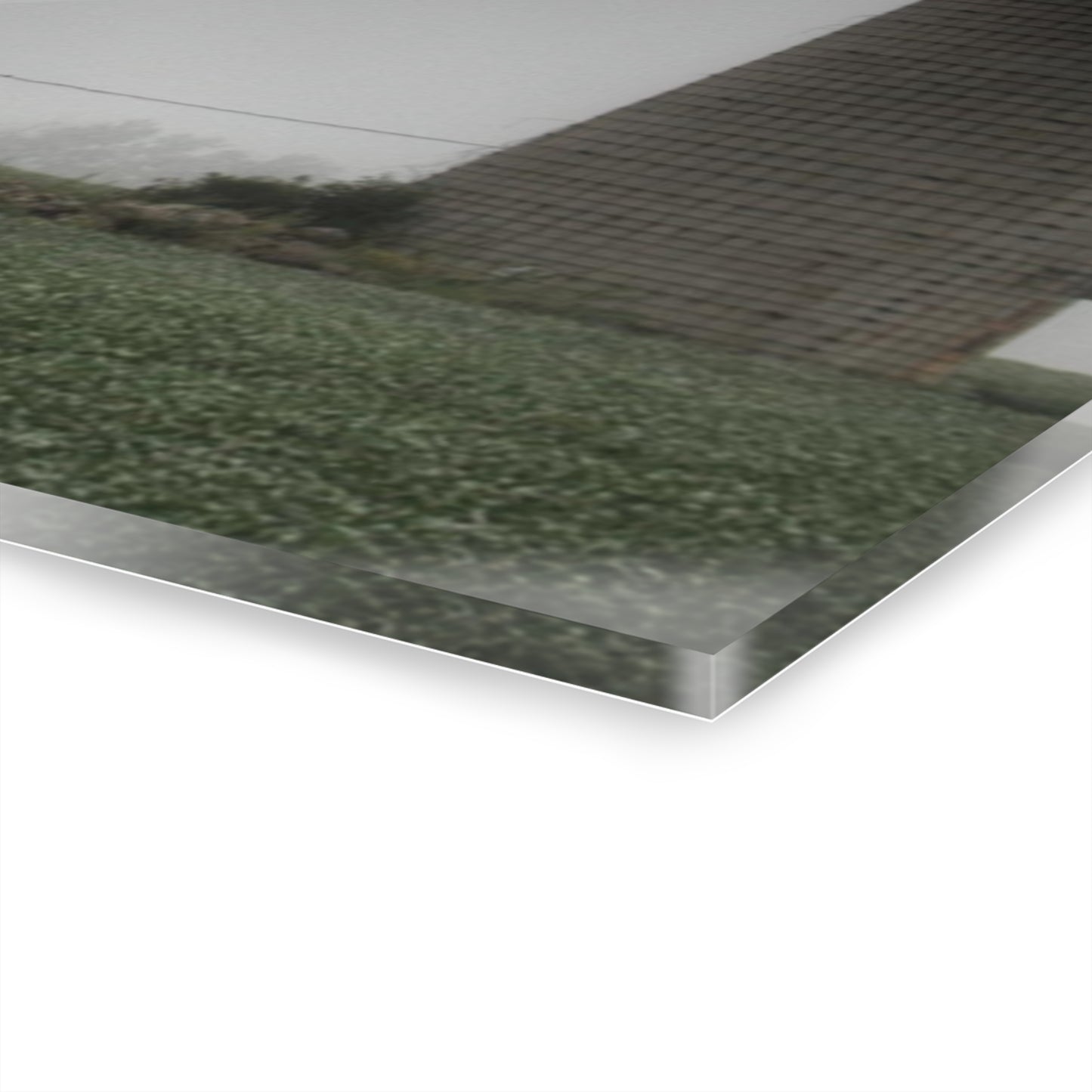 U R There Photography Farm in the Fog Rustic Farmhouse Acrylic Wall Print