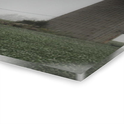 U R There Photography Farm in the Fog Rustic Farmhouse Acrylic Wall Print