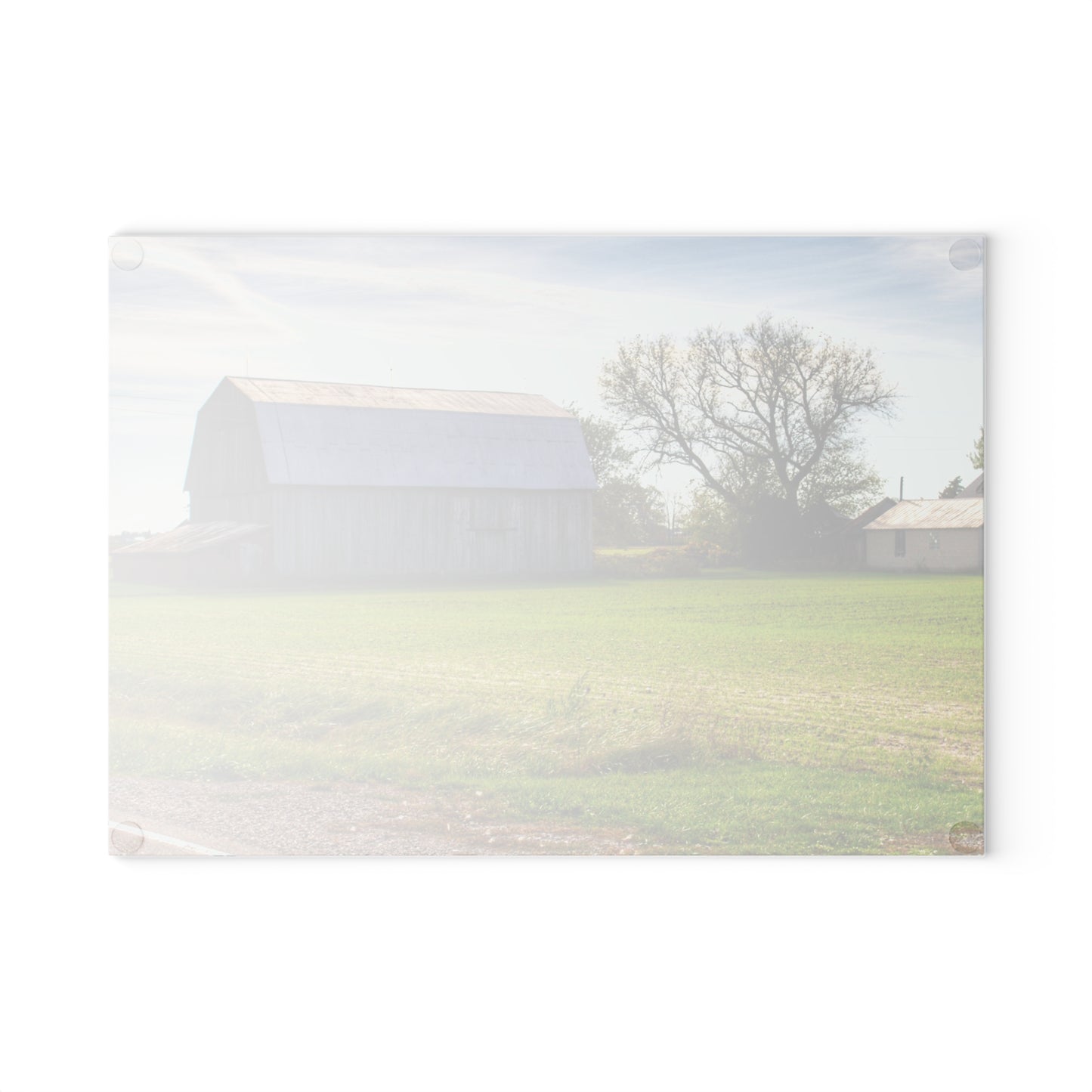 U R There Photography North Gera Road Red Rustic Farmhouse Tempered-Glass Cutting Board