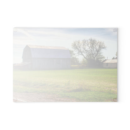 U R There Photography North Gera Road Red Rustic Farmhouse Tempered-Glass Cutting Board