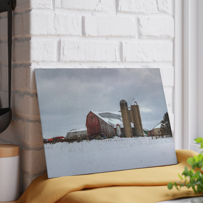 U R There Photography Five Lakes Farm II Rustic Farmhouse Tempered-Glass Cutting Board