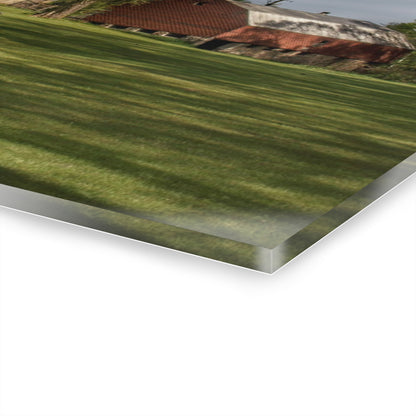 U R There Photography Clark Park Road Reds Rustic Farmhouse Acrylic Wall Print