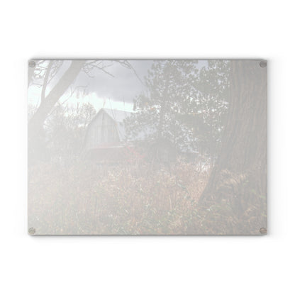 U R There Photography Booth Road Hidden Greys Rustic Farmhouse Tempered-Glass Cutting Board
