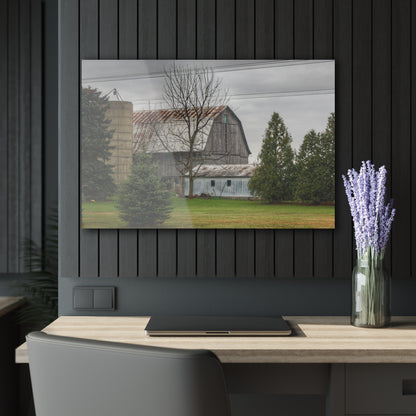 U R There Photography Eddy Road Grey I Rustic Farmhouse Acrylic Wall Print 14 "x 11"