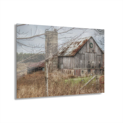 U R There Photography Churchill Christmas Barn I Rustic Farmhouse Acrylic Wall Print