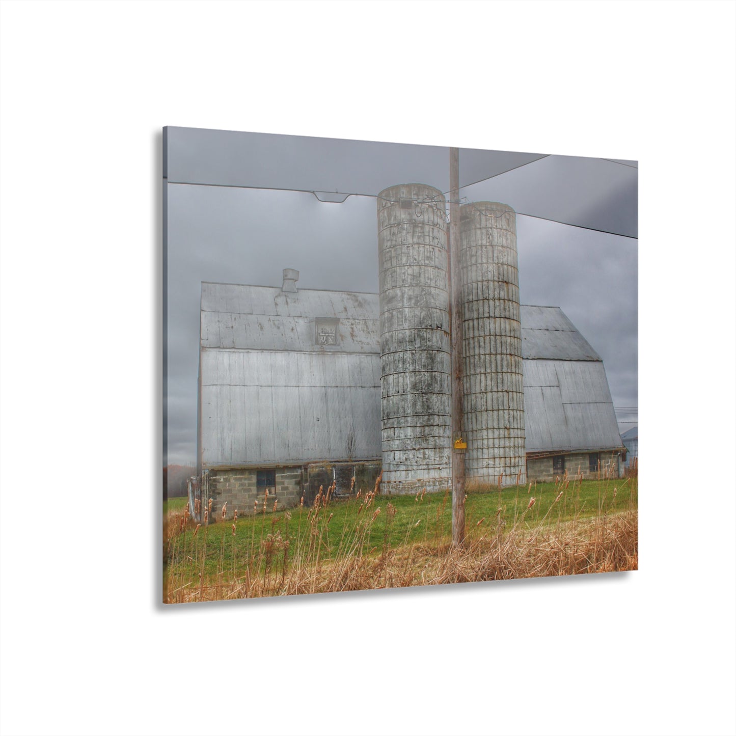 U R There Photography Daley Road Grey II Rustic Farmhouse Acrylic Wall Print