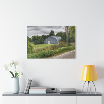 U R There Photography Hinson Road Grey Quonset Rustic Farmhouse Acrylic Wall Print