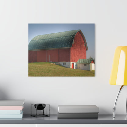 U R There Photography Barnes Road Red Rustic Farmhouse Acrylic Wall Print