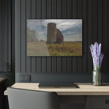 U R There Photography Mushroom Road Red II Rustic Farmhouse Acrylic Wall Print