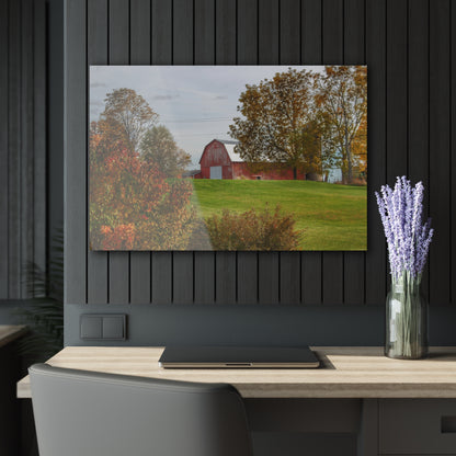 U R There Photography Lyons Road Red Rustic Farmhouse Acrylic Wall Print