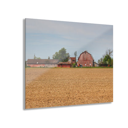 U R There Photography Volz Road Reds Rustic Farmhouse Acrylic Wall Print