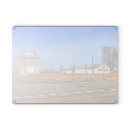 U R There Photography Sebewaing Road Whites Rustic Farmhouse Tempered-Glass Cutting Board