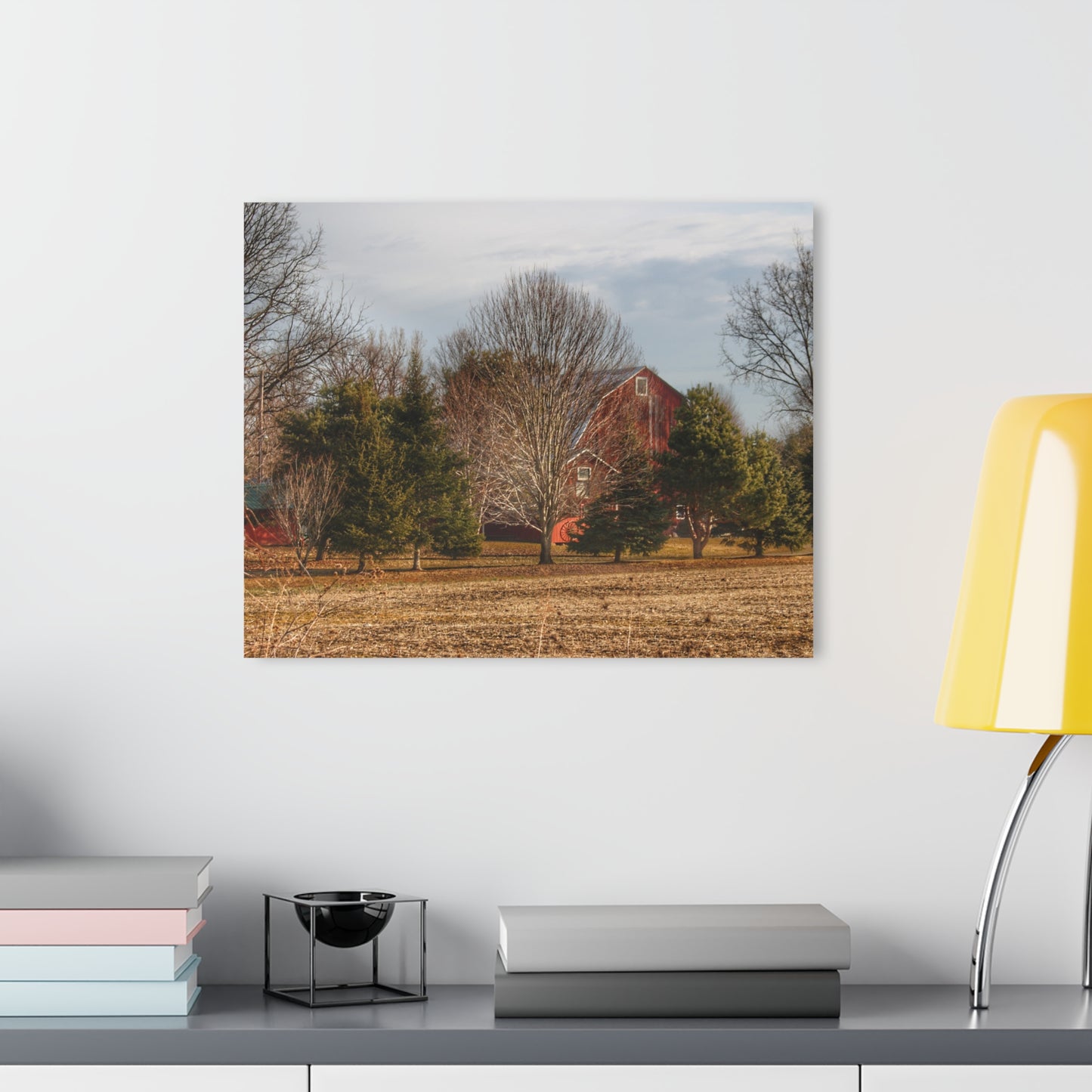 U R There Photography Irish Road Hidden Red Rustic Farmhouse Acrylic Wall Print