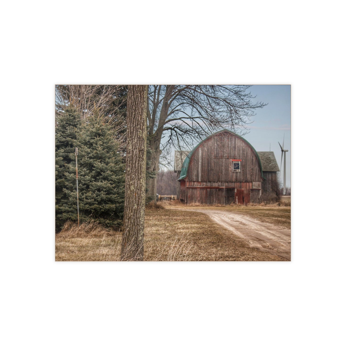 U R There Photography Barn of Deckerville Road Rustic Farmhouse Decorative Ceramic Tile