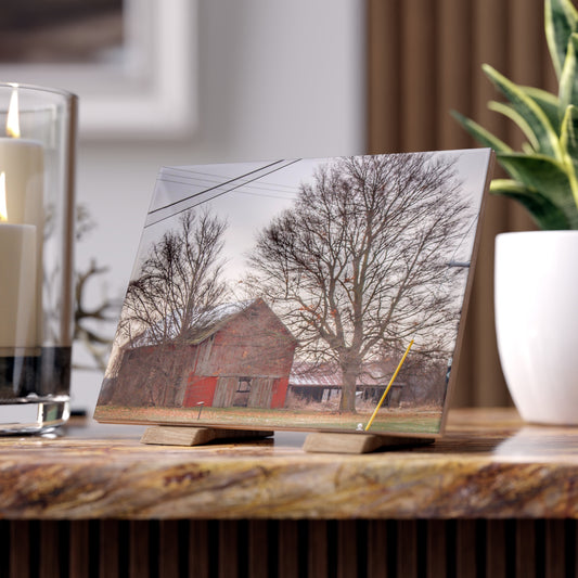 U R There Photography Almont Van Dyke Red III Rustic Farmhouse Decorative Ceramic Tile