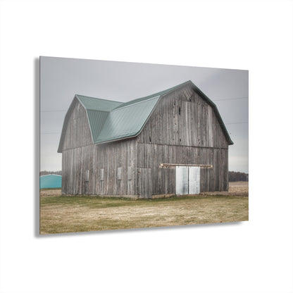 U R There Photography Loomis Road Grey Rustic Farmhouse Acrylic Wall Print