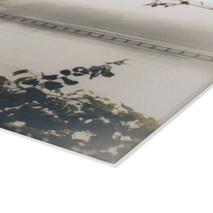 U R There Photography Bridge in Fog Rustic Farmhouse Tempered-Glass Cutting Board