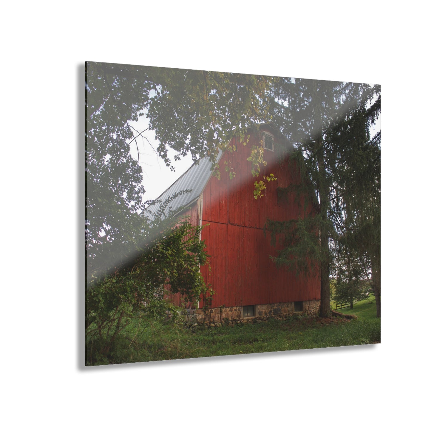 Barn Boutique Modern Farmhouse Acrylic Wall Print| Hough Road Late Summer Red I