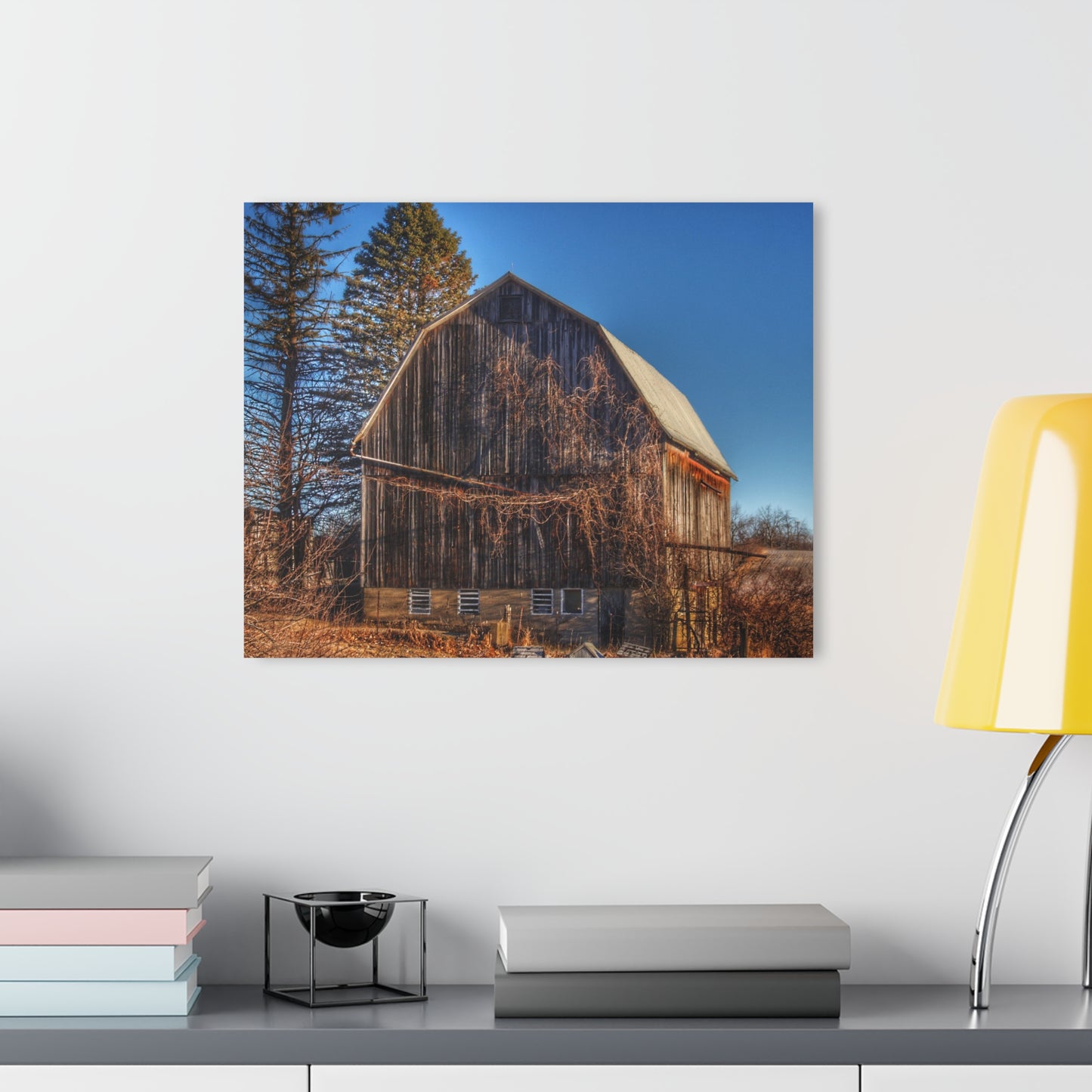 U R There Photography Newark Road Brown Beauty Rustic Farmhouse Acrylic Wall Print