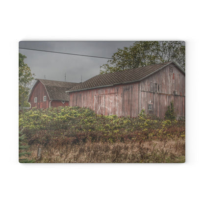 U R There Photography Washburn Reds I Rustic Farmhouse Tempered-Glass Cutting Board