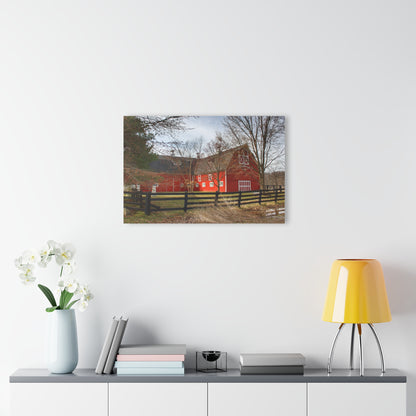 U R There Photography Thornville Road Red Rustic Farmhouse Acrylic Wall Print