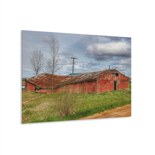 U R There Photography Centerline Road Sinking Shack Rustic Farmhouse Acrylic Wall Print