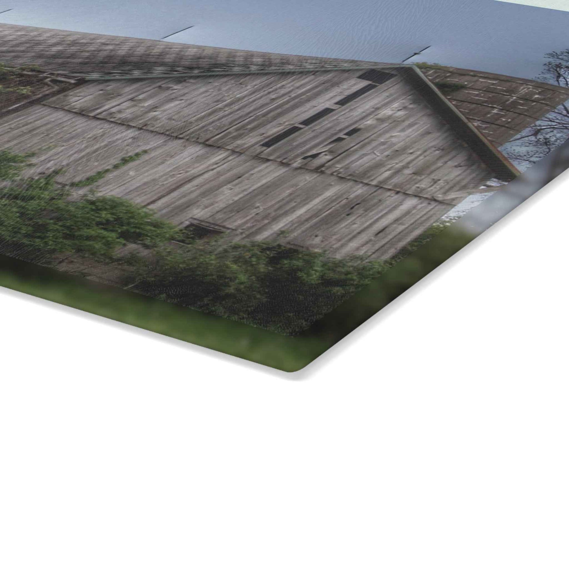 U R There Photography Wilder Road Grey I Rustic Farmhouse Tempered-Glass Cutting Board